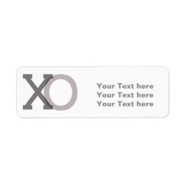 Etiquetas de Endereço Grey XO Dia dos Namorados Ca