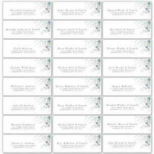 Etiquetas de Endereço Individuais Eucalyptus Gree