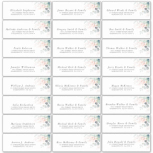 Etiquetas de Endereço Individuais Eucalyptus Gree