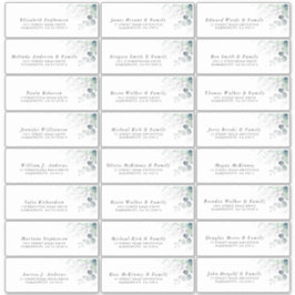 Etiquetas de Endereço Individuais Eucalyptus Green