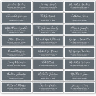 Etiquetas de endereço individual de convidado de 