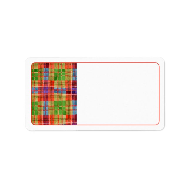 Etiquetas de Endereço MAC RAE TARTAN (Frente)