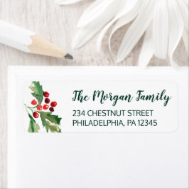 Etiquetas de Endereço para a Holly de Natal