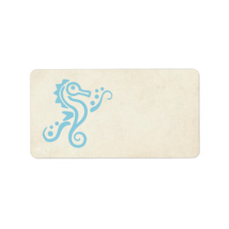 Etiquetas de Endereço para Aqua Seacavalo Turquois