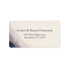 Etiquetas de Endereço para Casamento Celestial
