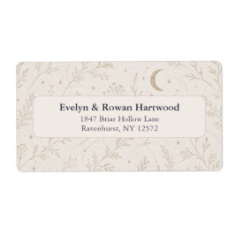Etiquetas de Endereço para Casamento Celestial