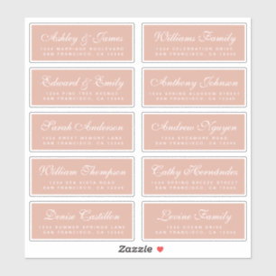 Etiquetas de Endereço para Convidados de Casamento