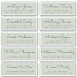 Etiquetas de Endereço para Convidados de Casamento