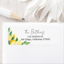 Etiquetas de endereço para Lemon e Greenery Return