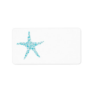 Etiquetas de Endereço para o Casamento de Starfish
