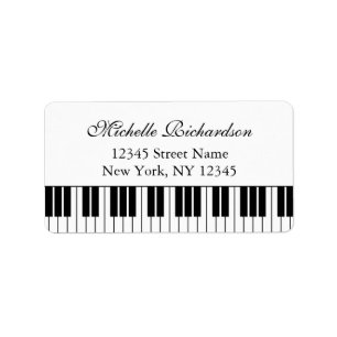Etiquetas de endereço para pianista ou pianista e