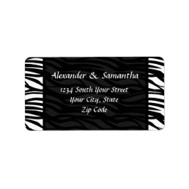 Etiquetas de Endereço para Zebra Moderna e Negra