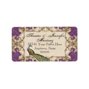 Etiquetas de Endereço - Peacock & Etchings de Vint