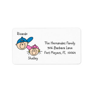 Etiquetas de endereço personalizadas do casal