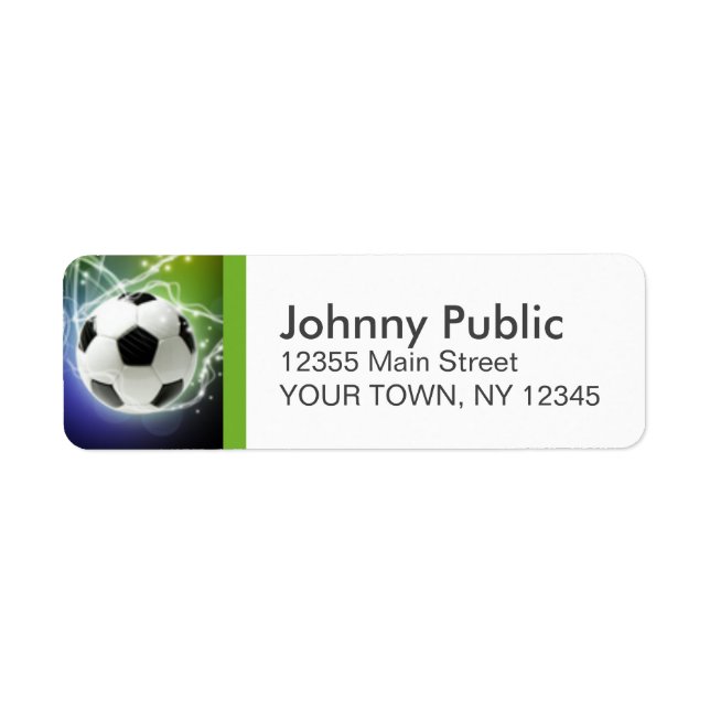 Etiquetas de Endereço Personalizadas do Futebol (Frente)