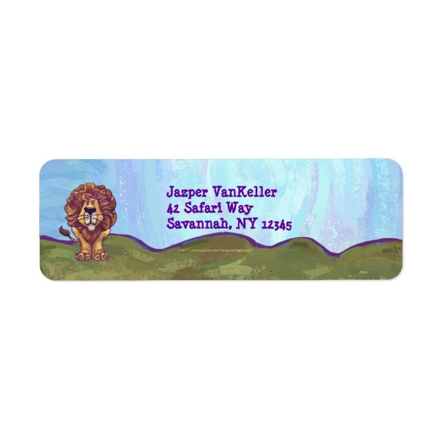 Etiquetas de Endereço Personalizadas do Leão (Frente)
