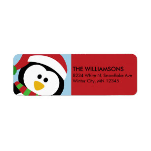 Etiquetas de endereço personalizadas do pinguim d