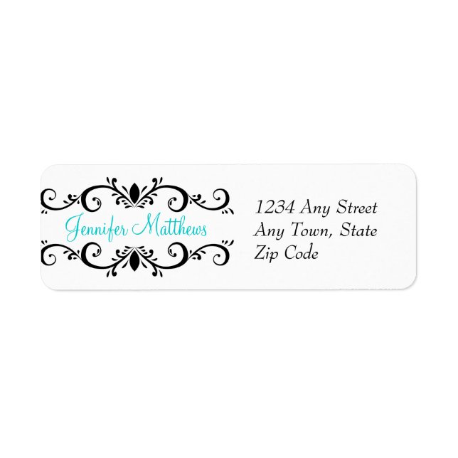 Etiquetas de Endereço Personalizadas Elegantes Inc (Frente)