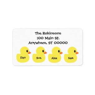 Etiquetas de endereço personalizadas "Patos"