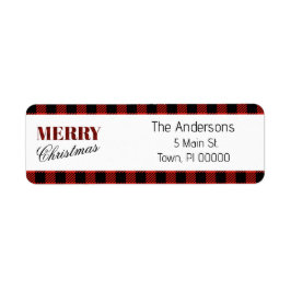 Etiquetas de Endereço Personalizado da Xadrez Verm