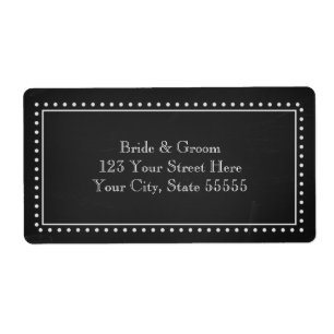 Etiquetas de Endereço Personalizado de Casamento d