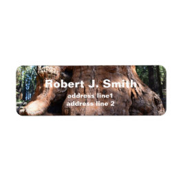 Etiquetas de endereço pessoal de tronco de árvore