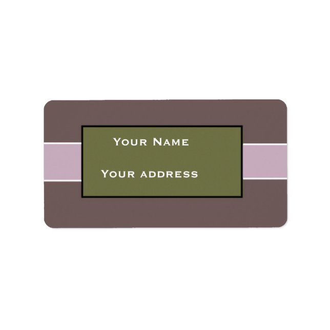 Etiquetas de Endereço Roxo Personalizadas (Frente)