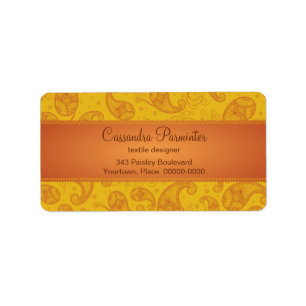 Etiquetas de endereço sumptuosos de Paisley