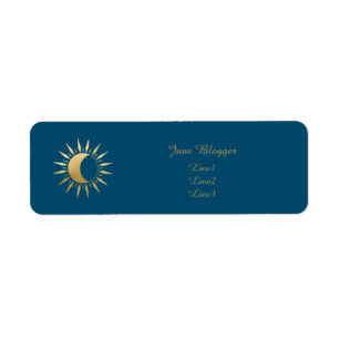 Etiquetas de Endereço Sun da Teal Moon