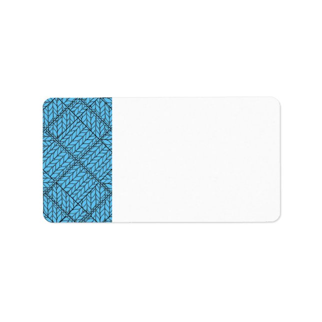 ETIQUETAS DE ENDEREÇO TECIDAS ARGYLE AZUL (Frente)