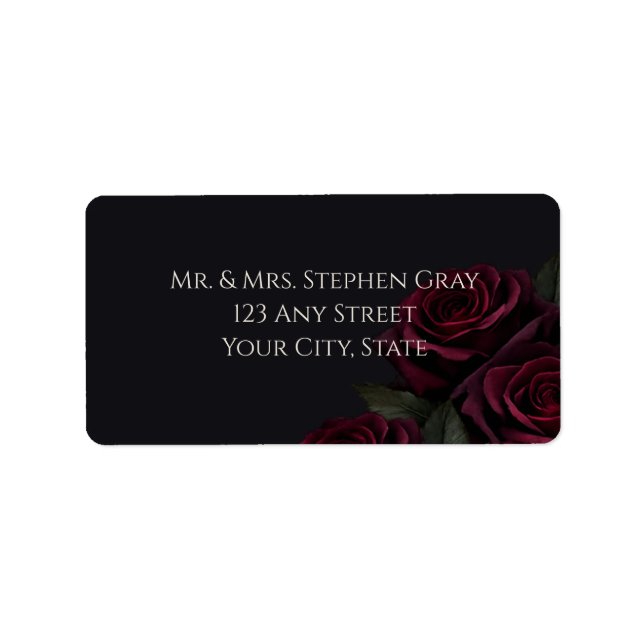 Etiquetas de Endereço Velvet Rose (Frente)