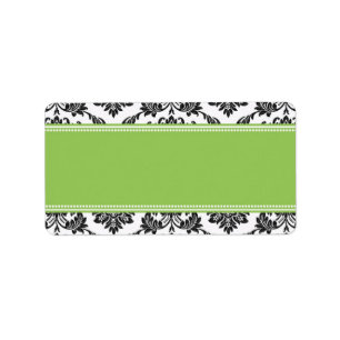 Etiquetas de endereço verde-maçã do casamento t