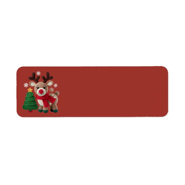 Etiquetas de Endereço Yarn Rudolph (Frente)