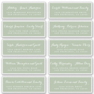 Etiquetas de Endereços Convidado de Casamento de 