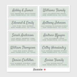 Etiquetas de Endereços Convidado de Casamento de C