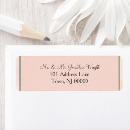 Etiquetas de Endereços de Casamento de Sage com Pó