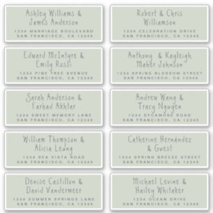 Etiquetas de Endereços de Convidado de Casamento V