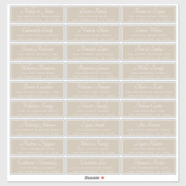 Etiquetas de Endereços de Convidado para Caligrafi