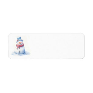 Etiquetas de Endereços de Natal do Snowman