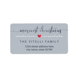 Etiquetas de Endereços de Natal Mal-Coração