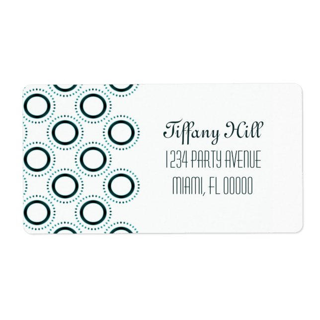 Etiquetas de Entrega Clássicas de Refinamento (Frente)