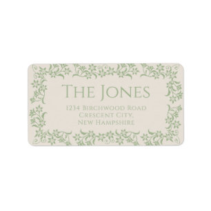 Etiquetas de Entrega de Retorno de Cottagecore Ver