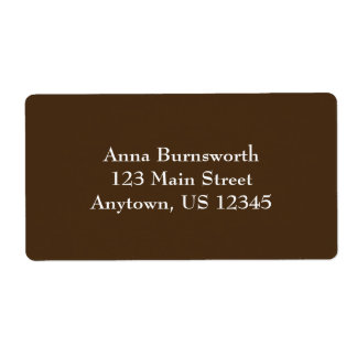 Etiquetas de Entrega Simples Castanho
