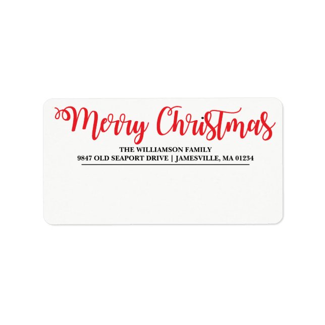 Etiquetas de Envio de Feliz Natal Personalizadas (Frente)