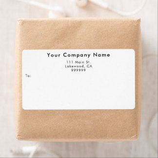 Etiquetas de Envio Personalizadas Simples para Neg