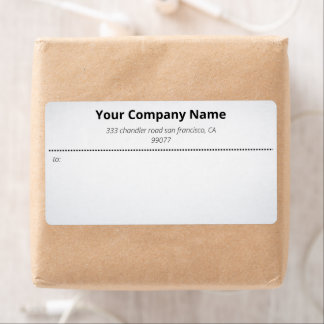 Etiquetas de Envio Personalizadas Simples para Neg