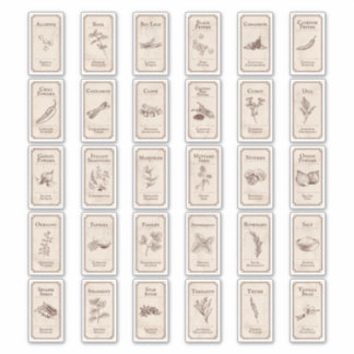 Etiquetas de Especiarias de Vintage Apothecary