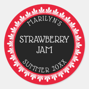 Etiquetas de etiqueta vermelha, preta e branca