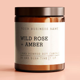 Etiquetas de etiquetas de produto branco de velas