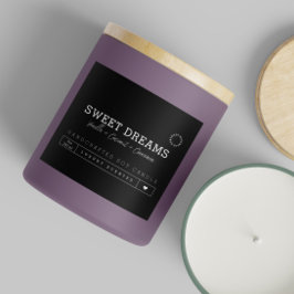 Etiquetas de etiquetas de produto de velas pretas